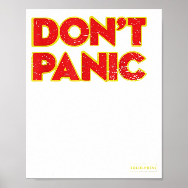 Don't Panic Vintage Distressed Shirt  Poster (Vorne)