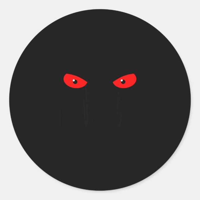 Don't Push My Buttons_ Red Eyes _ Sarcastic Attitu Runder Aufkleber (Vorderseite)