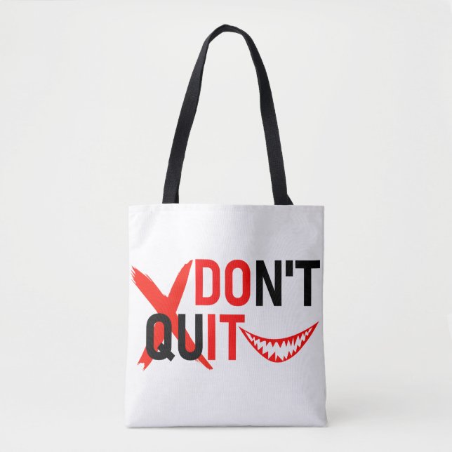 DON'T QUIT – Bold Red Motivation Design (Vorderseite)