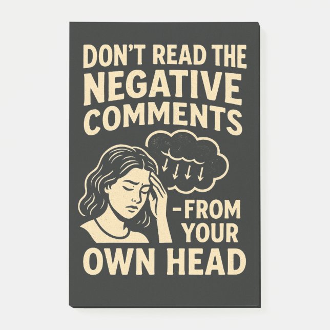 Don't read the negative comments  post-it klebezettel (Vorderseite)