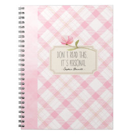 Don't Read This, It's Personal – Cute Pink Floral Notizblock