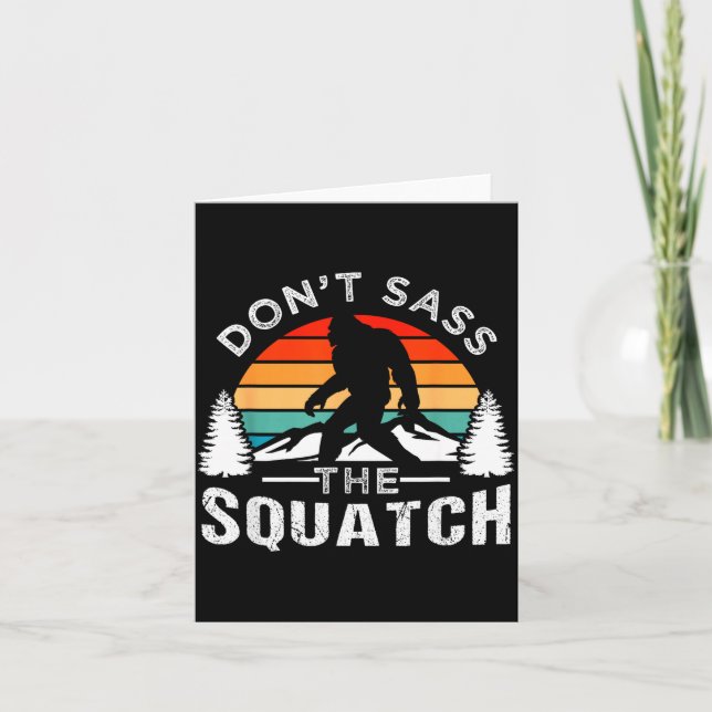 Don't S The Squatch Bigfoot  Karte (Vorderseite)