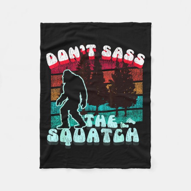 Dont S The Squatch Funny Pun Joke  Fleecedecke (Vorderseite)
