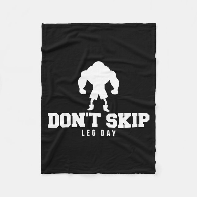 Don't Skip Leg Day Funny Fitness Apparel For Weigh Fleecedecke (Vorderseite)