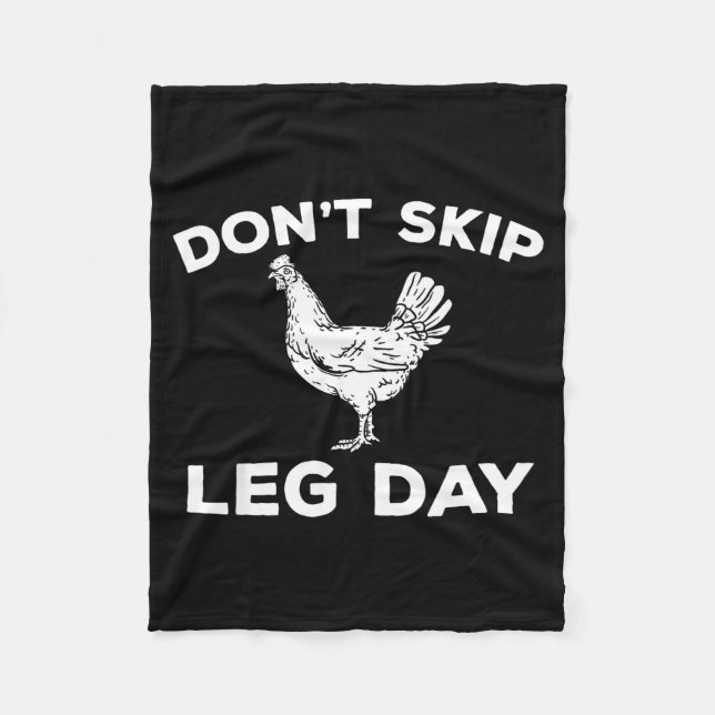 Dont Skip Leg Day Shirt Funny Gym Workout Fitness  Fleecedecke (Vorderseite)