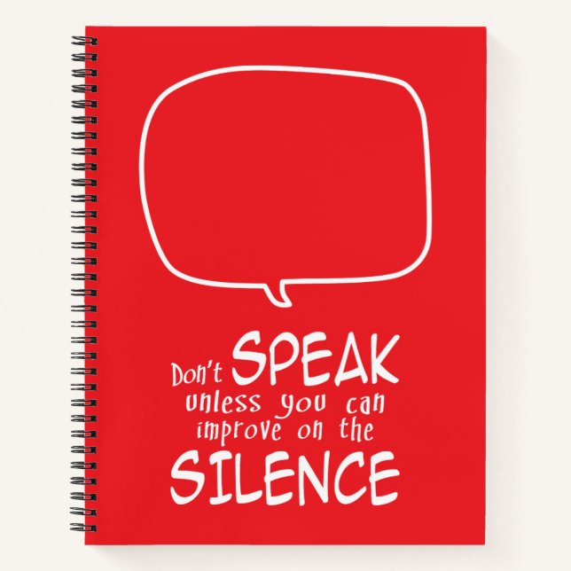 Don't Speak Notizbuch (Vorderseite)