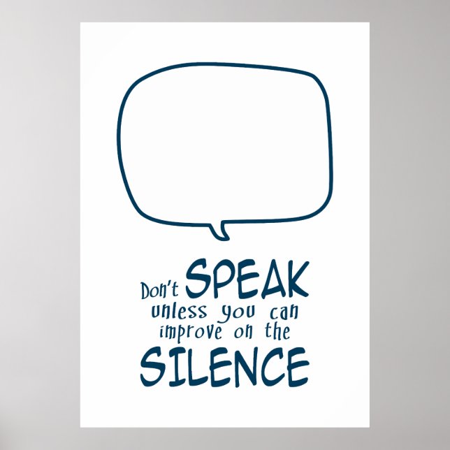 Don't Speak Poster (Vorne)
