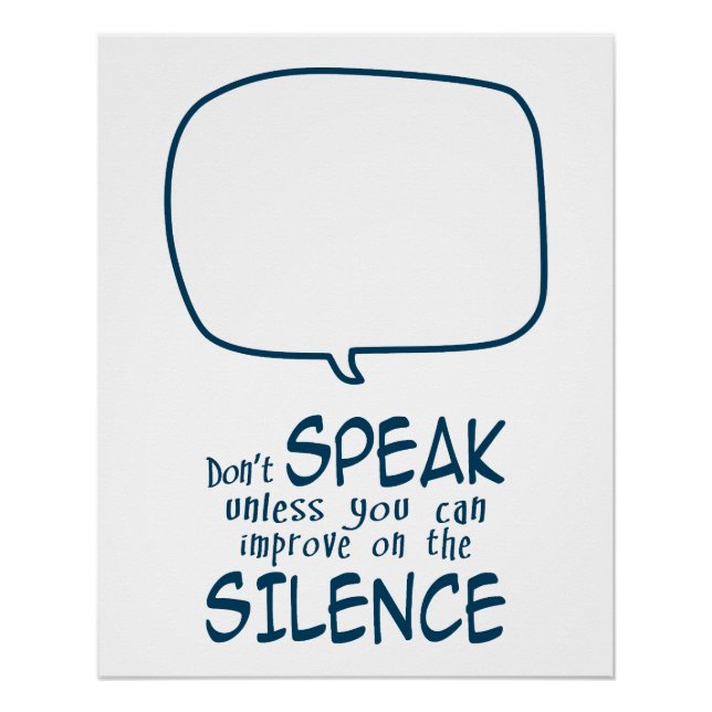 Don't Speak Poster (Vorderseite)
