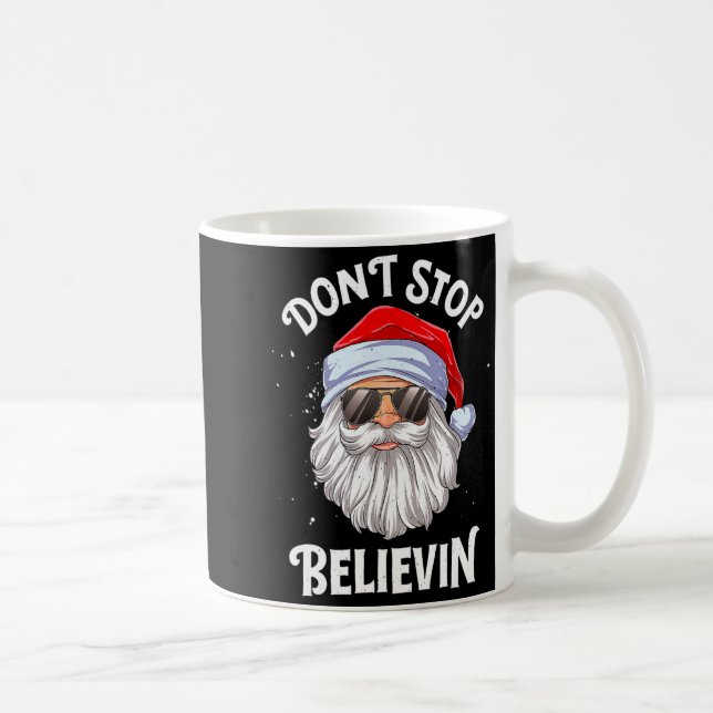 Dont Stop Believin Santa Christmas Boys Kids _1  Kaffeetasse (Rechts)