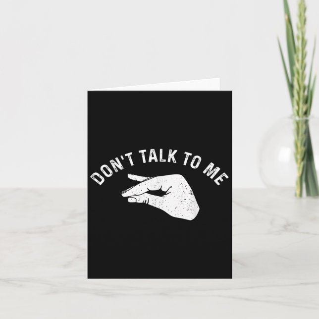 Don't Talk To Me Funny Italian Hand Silence Sign S Karte (Vorderseite)