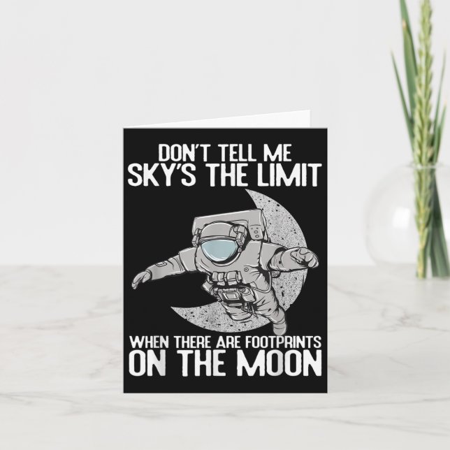 Don't Tell Me Sky Is The Limit Motivational Quote  Karte (Vorderseite)