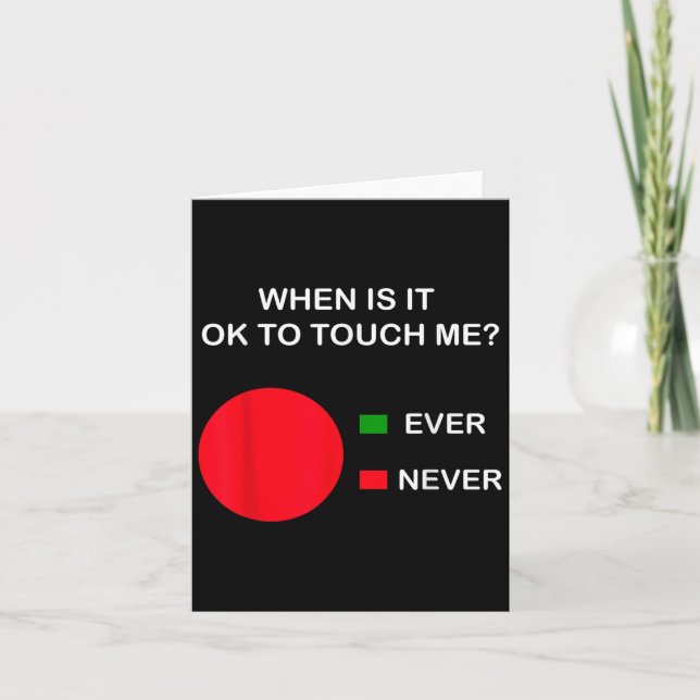 Don't Touch Me - Never Touch Me Circle Graph Intro Karte (Vorderseite)