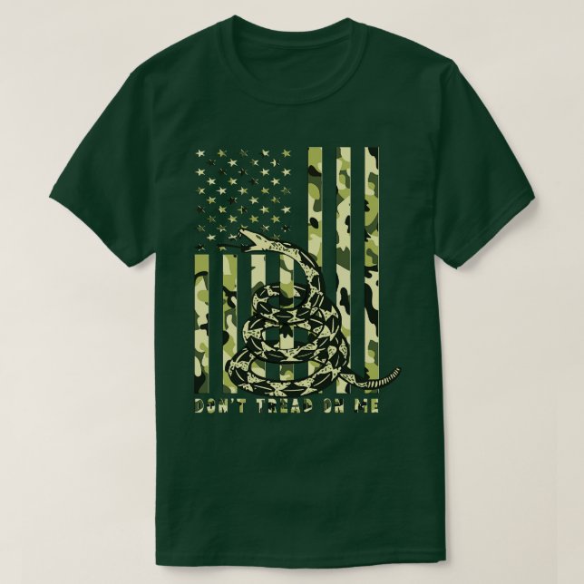 Dont Tread auf meiner Camouflage Amerikanische Fla T-Shirt (Design vorne)