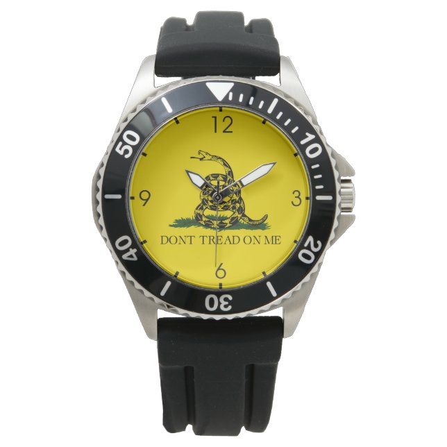 Don't Tread on Me (Gadsden Flag) (American Snake) Armbanduhr (Vorderseite)