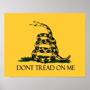 Dont Tread on Me Gadsden Flag Historisches Militär Poster