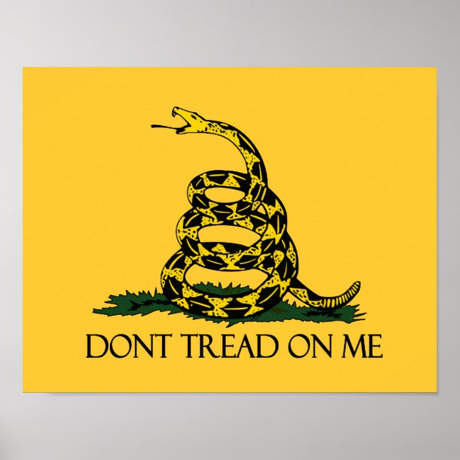 Dont Tread on Me Gadsden Flag Historisches Militär Poster (Vorne)