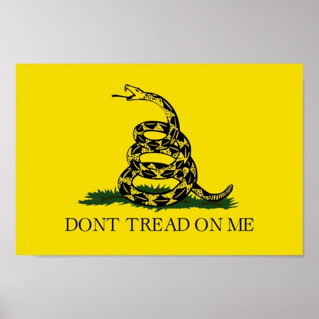 "Don't Tread on Me" (Gadsden Flag) Tea Party Poste Poster (Vorne)