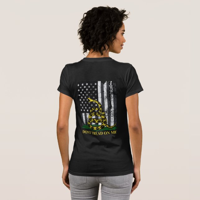 DONT TREAD ON ME Gadsden Snake T-Shirt (Schwarz voll)