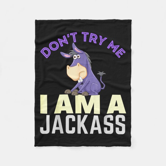Don't Try Me I Am A Jack Funny Halloween Costume  Fleecedecke (Vorderseite)