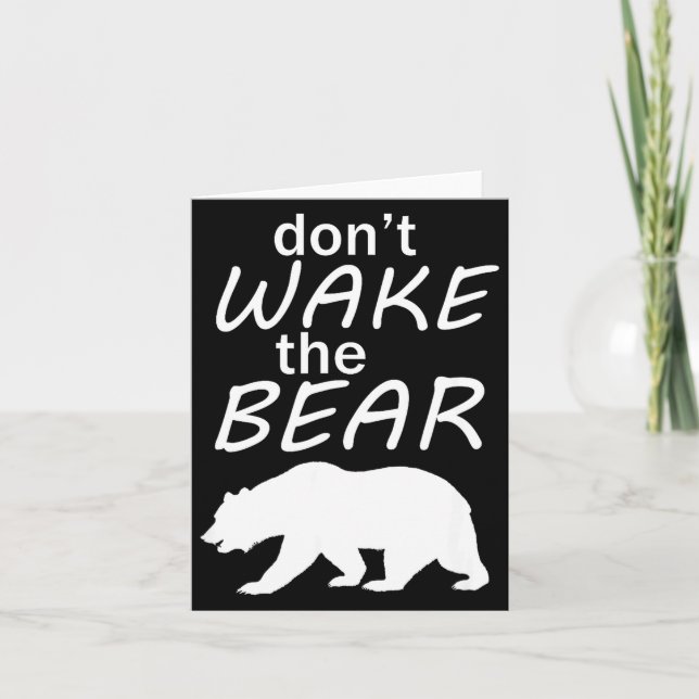 Don't Wake The Bear Survival Camng And Sleeng  Karte (Vorderseite)