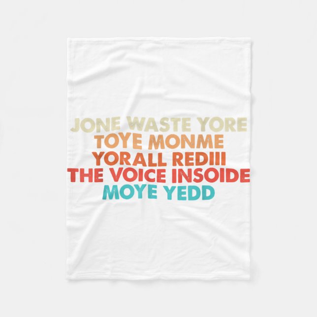 Don't Waste Your Time Fleecedecke (Vorderseite)