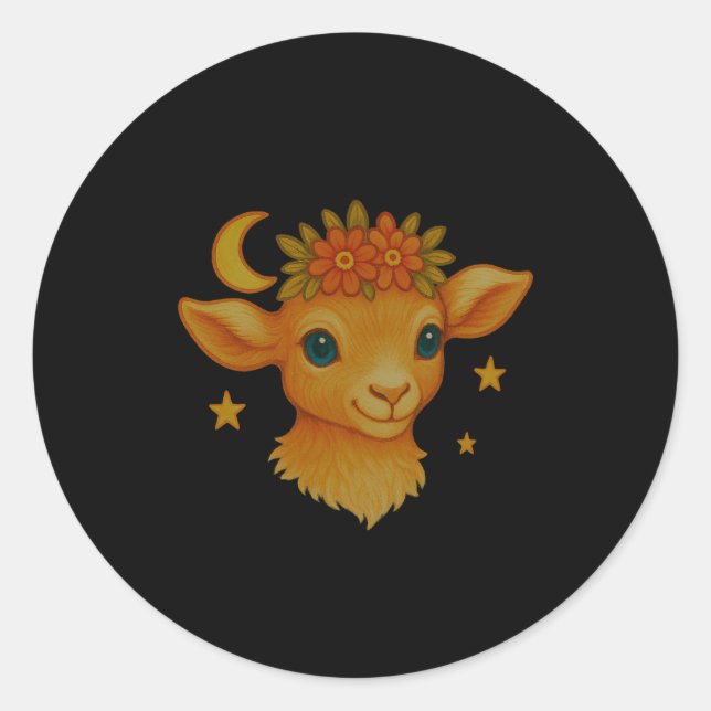 Dont Worry Baa Happy Baby And Childrens Infant  Runder Aufkleber (Vorderseite)