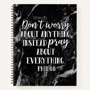 Dont Worry Pray Bible Verse Scripting Christlich Notizbuch