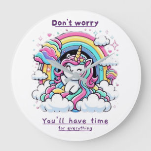 Don't Worry, You'll Have Time for Everything" Große Wanduhr