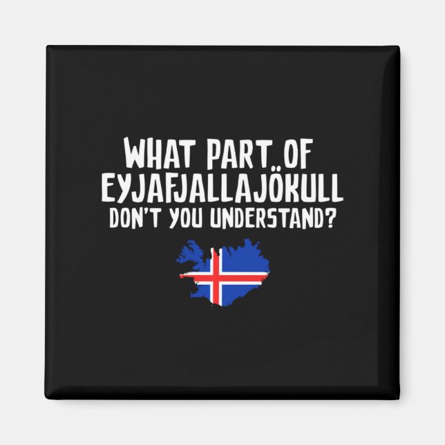 Dont You Understand Volcano Iceland  Magnet (Vorne)
