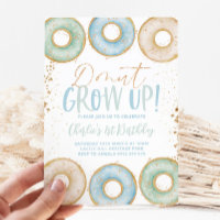 Donut 1. Geburtstag Einladung Junge Donut wächst a