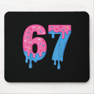 Donut 67 Meme Spaß Sechs Sieben Streusel Design Mousepad