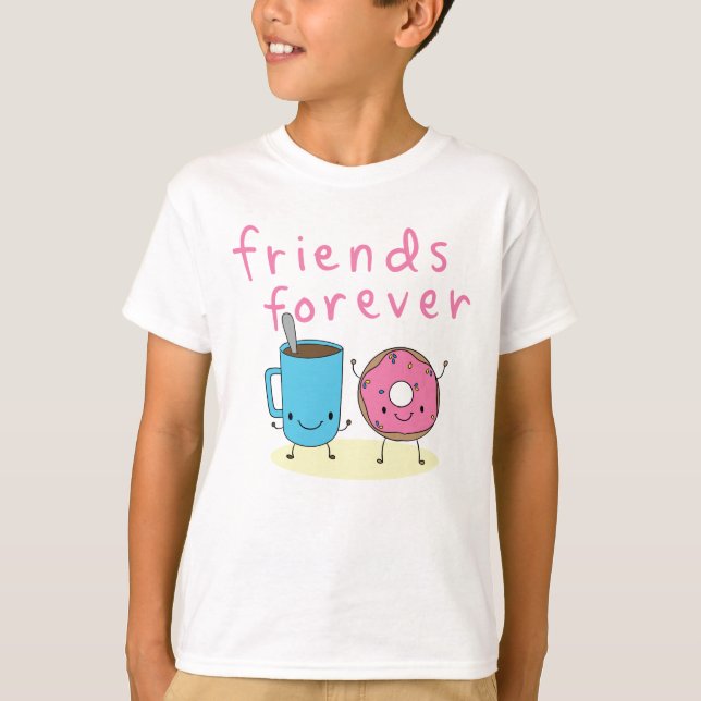 Donut and Coffee Best Friend T-Shirt (Vorderseite)