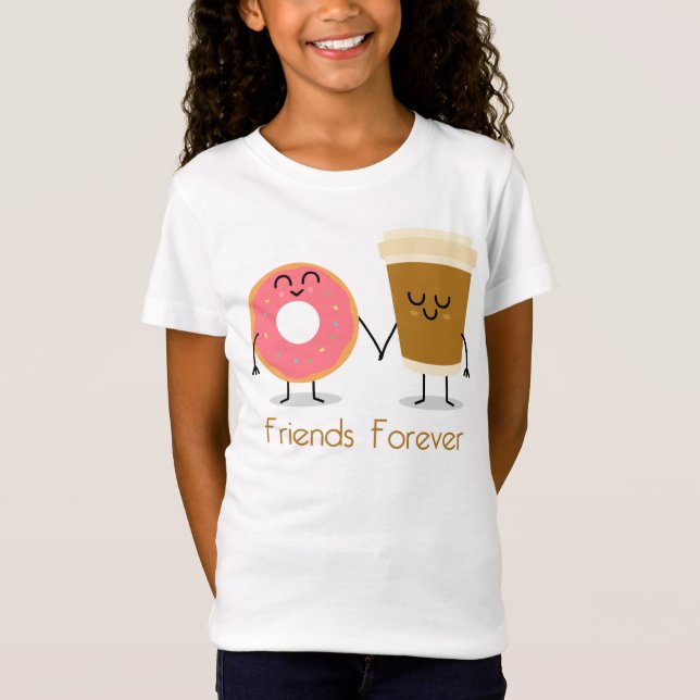 Donut and Coffee Best Friend T-Shirt (Vorderseite)