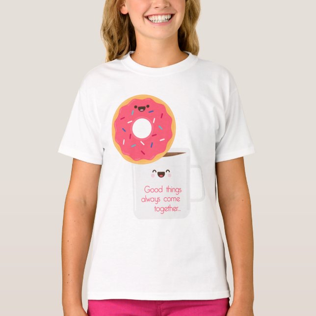 Donut and Coffee Best Friend T-Shirt (Vorderseite)