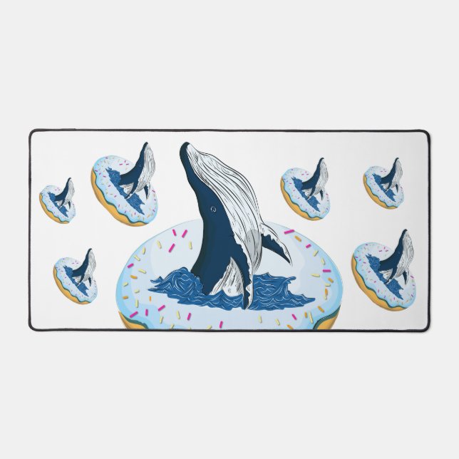 Donut auf dem Wal Schreibtischunterlage (Vorderseite)