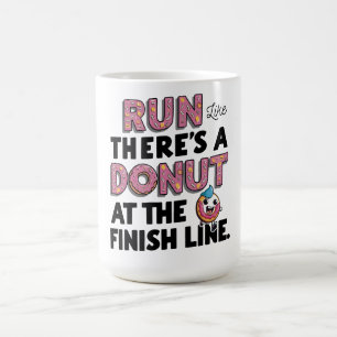 Donut auf der finish Line Funny Fitness Motivation Kaffeetasse