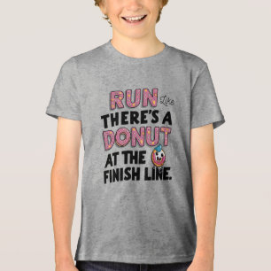 Donut auf der finish Line Funny Fitness Motivation Tri-Blend Shirt