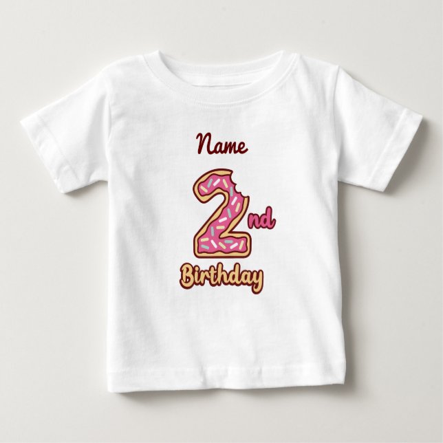 Donut Baby 2. Geburtstag T - Shirt (Vorderseite)