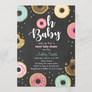 Donut Baby Dusche Einladung Codeschuhe Doughnut