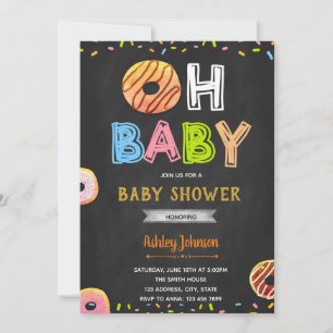 Donut-Baby-Shower-Geburtstagseinladung Einladung