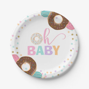 Donut Baby Shower Party Papierplatte 7" Donut Part Pappteller