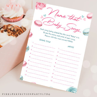 Donut Baby Showname that Baby Songs Game Card Einladung
