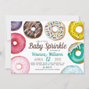 Donut Baby Sprinkle Baby Dusche Einladung