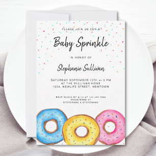 Donut Baby Sprinkle Baby Dusche Einladung