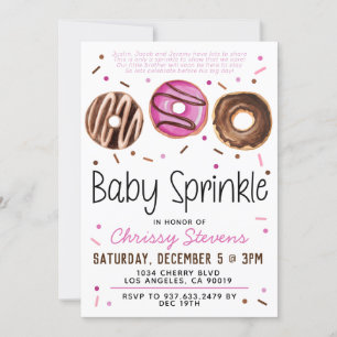 Donut Baby Sprinkle Baby Dusche Einladung