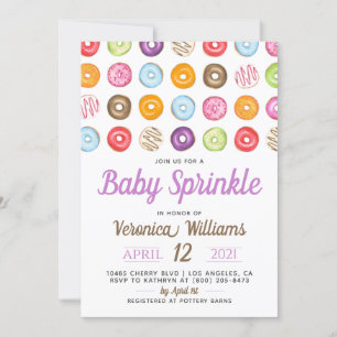 Donut Baby Sprinkle Baby Dusche Einladung