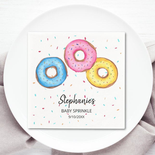 Donut Baby Sprinkle Baby Dusche Serviette (Von Creator hochgeladen)