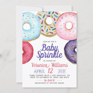 Donut Baby Sprinkle Babydusche Einladung
