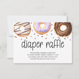 Donut Baby Sprinkle Diaper Raffekarte Dankeskarte