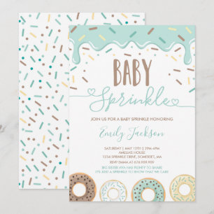 Donut Baby Sprinkle-Einladung mit Liebe bestreut Einladung